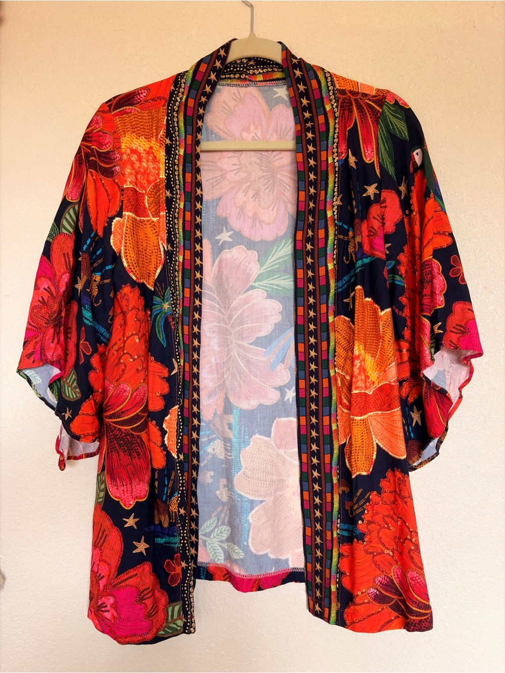 Floral Open-Front Kimono